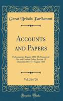 Accounts and Papers, Vol. 28 of 28: Parliamentary Papers, 1854-55; Numerical List and General Index; Session 12 December 1854-14 August 1855 (Classic Reprint)