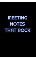 Meeting Notes That Rock: Lined Blank Notebook Journal With Funny Saying On Cover, Great Gifts For Coworkers, Employees, And Staff Members, Employee Appreciation