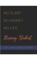 No Sleep. No Money. No Life. Nursing Student.