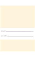Subject-Semester Notebook Journal
