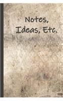 Notes, Ideas, Etc.: A Companion Notebook for The ADD ADHD Planner for Students 6x9 Brown Grunge Cover