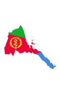 The Flag of Eritrea Overlaid on The Map of the Nation Journal
