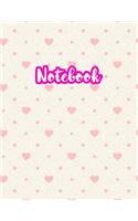 Notebook: Cute Blank Lined Journal Large 8.5 x 11 Matte Cover Design with Ruled White Paper Interior (Perfect for School Notes, Girls and Boys Diary, Kids Wri