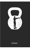 Notebook: Dotted Lined Kettlebell Notebook (6x9 inches) ideal as a Fitness & Workout Journal. Perfect as a Gym Session Book for all Turkish Get Up Kettleball 