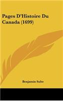 Pages D'Histoire Du Canada (1699): (French)