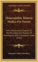 Homeopathic Materia Medica For Nurses