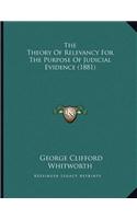 Theory Of Relevancy For The Purpose Of Judicial Evidence (1881)