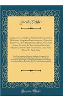 Dissertatio Historico-Theologica Inauguralis, de Indole Sacrorum Emendationis, a Zuinglio Institutae, Rite Diiudicanda, Quam, Annuente Summo Numine, Ex Auctoritate Rectoris Magifici, Antonii Van Goudoever, Litt. Hum. Doct. Et Prof. Ord: NEC Non Amp: NEC Non Amplissimi