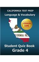California Test Prep Language & Vocabulary Student Quiz Book Grade 4