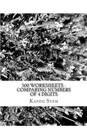 500 Worksheets - Comparing Numbers of 4 Digits
