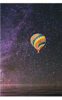 Hot Air Balloon Ride on a Starry Night Adventure Bucket List Journal: 150 Page Lined Notebook/Diary