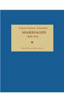 Carter County, Tennessee, Marriages 1850-1876