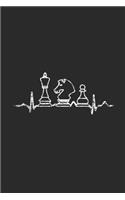 Chess Heartbeat: Graph Paper Notebook (6" x 9" - 120 pages) Chess Game Notebook for Daily Journal, Diary, and Gift