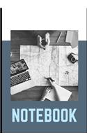 Notebook: Notepad - Journal - Logbook - Notes - 100 lined pages - students - business - organizer - planner - planning - textbook - agenda - newspaper book - 