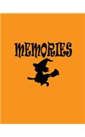 Notebook MEMORIES - Large (8.5 x 11 inches) - 120 Pages- Orange Cover