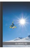 sun snowboarding notes: small lined Snowboarding Notebook / Travel Journal to write in (6'' x 9'') 120 pages