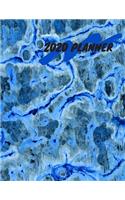 2020 Planner: Blue & Gray Abstract Colors 8.5 X 11 Weekly Planner