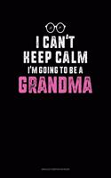 I Can't Keep Calm I'm Going To Be A Grandma: Unruled Composition Book(1611 Unruled Composition Book)