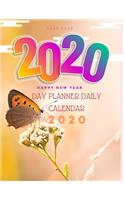 Day Planner Daily Calendar 2020 Butterfly: 8.5 X 11 Planner Undated Monthly Agenda Appointment Calendar Organizer Book With Dot Grid Paper Notebook With Hourly Planning