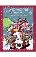 Weihnachten Malbuch für Kinder von 3-8 Jahren: Ein schönes Weihnachtsfest mit festlichen Einhörner und anderen Weihnachtsmotiven zum Ausmalen und Kritzeln