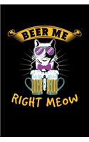 Drinking Notebook Beer Me Right Meow