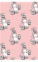 Kätzchen mit Pandas Notizbuch: niedliches Notizbuch modernes und auffälliges Notizbuch kariert 120 karierte Seiten Din A5 perfekt als Notizheft, Tagebuch und Journal Geschenk mit 