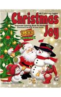 Christmas Joy Grayscale Coloring Book for Adults: 46 Christmas Theme Coloring Pages and Big 55 Piece Bonus Download
