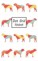 Dot Grid Notebook: English Mastiff Dog Pattern - A Dotted Matrix Journal (Composition Book)