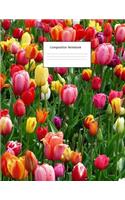 Composition Notebook: Tulips Collage: Wide Ruled: 100 Pages: 8.5 X 11
