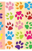Paw Print Journal: Paw Print Notebook (Small Journal 6 X 9) (150 Blank Lined Pages, Soft Cover) (Diary, Notebook)