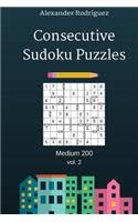 Consecutive Sudoku Puzzles - Medium 200 vol. 2