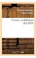 L'Usure, Sa Définition: (Philosophie)