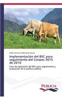 Implementación del BSC para seguimiento del Conpes 3675 de 2010