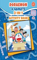 Doraemon & Gadgets 3-In-1 Puzzles + Drawing & Colouring + Stickers Activity Book