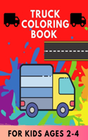 Truck coloring book for kids Ages 2-4