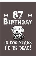 87 Birthday - In Dog Years I'd Be Dead!