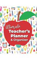 Ultimate Teacher's Planner & Organizer: Parent Contact Log, Lesson Planner, Field Trip Itinerary, Class Room Expense List, Class Projects, and more! - Black and White Interior