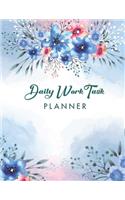 Daily Work Task Planner: Watercolor Floral Cover - Daily Organizer Task Management Planner Undated - Hourly Work Day Planner Journal for Appointments with Times and Goal Set