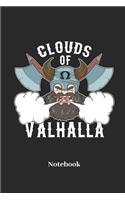 Clouds of Valhalla Notebook: Liniertes Notizbuch Für Nordische Götter, Wikinger Und Walhalla Fans - Notizheft Klatte Für Männer, Frauen Und Kinder