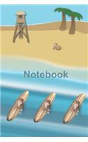 Tropical Surf Team Pugs Notebook