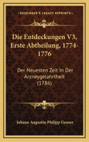 Die Entdeckungen V3, Erste Abtheilung, 1774-1776