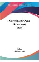 Carminum Quae Supersunt (1825)