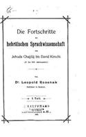 Die Fortschritte der hebräischen Sprachwissenschaft