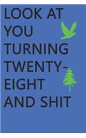 Look at You Turning Twenty-Eight and Shit Notebook Birthday Gift: Lined Notebook/ Journal Gifts,120 pages, 6×9, Soft Cover, Matte Finish