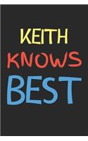 Keith Knows Best: Lined Journal, 120 Pages, 6 x 9, Keith Personalized Name Notebook Gift Idea, Black Matte Finish (Keith Knows Best Journal)