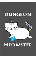 Dungeon Meowster DnD Notebook Journal 100 Lined Pages matte.
