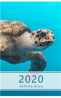 2020 Asthma diary: Dated Asthma symptoms tracker incl. Medications, Triggers, Peak flow meter section and charts, Exercise tracker, Notes pages. 8.5" x 5.5" (Half lett