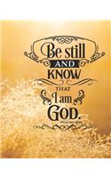 Be Still and Know that I am God: Prayer Journal / Christian Gift / Sermon and Bible Study Notes / Gratitude