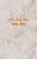 2020 2021 2 Year Monthly Planner: Large 24 Month Planner Organizer, Contact Pages, Notes & More, January 2020 Through December 2021 (Cute Marble Cover)