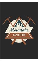 Mountain Expedition: Hiking Notebook Blank Dot Grid hike Journal dotted with dots 6x9 120 Pages Checklist Record Book Hiking Lovers Take Notes Gift Planner Paper Men Wom